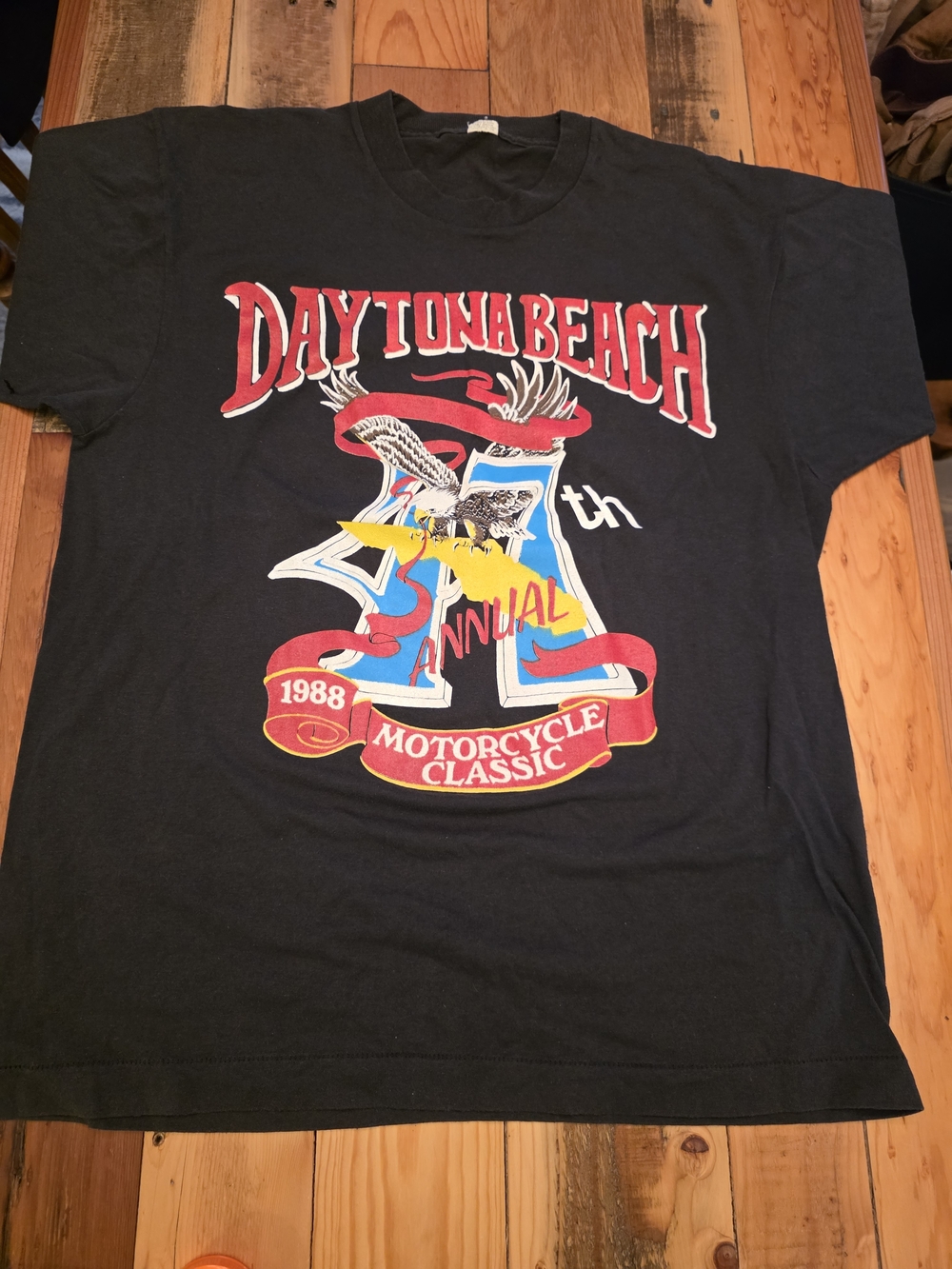 Daytona Beach 1st Annual Motorcycle Classic Black Graphic Tee